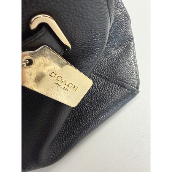 Coach Swagger Carryall Satchel Shoulder Bag Black Pebbled Leather Handbag - Picture 11 of 16
